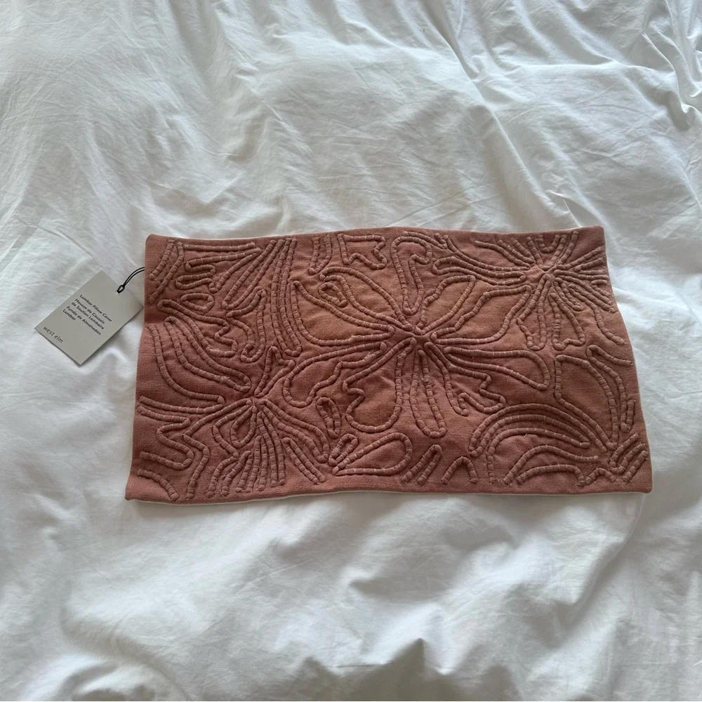 West Elm Natural Cotton Fabric Pillow Cover